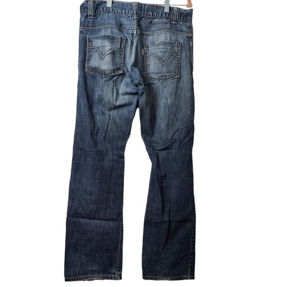 Vtg Levis SilverTab 90s Blue Denim Straight & Slim Distressed Jeans Men Sz 33x32 - Picture 2 of 12